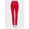 Classic red trousers with tag