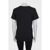 Black T-shirt with brand logo