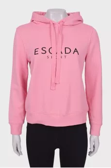 Slim fit pink hoodie