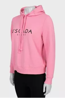 Slim fit pink hoodie