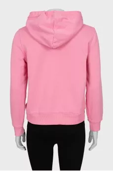 Slim fit pink hoodie