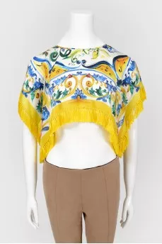 Накидка с бахромой