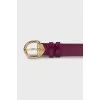 Leather belt with branded embossing