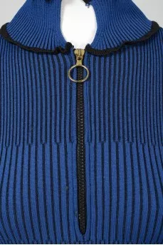 Blue knitwear dress in a rub