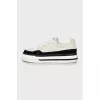 Suede sneakers with brand logo