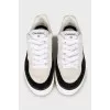 Suede sneakers with brand logo