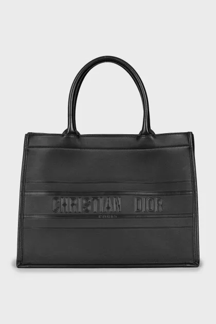 Leather bag with the brand's signature logo