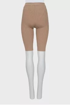 Ribbed shorts with brand logo, with tag