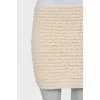 Knitted mini skirt with tag