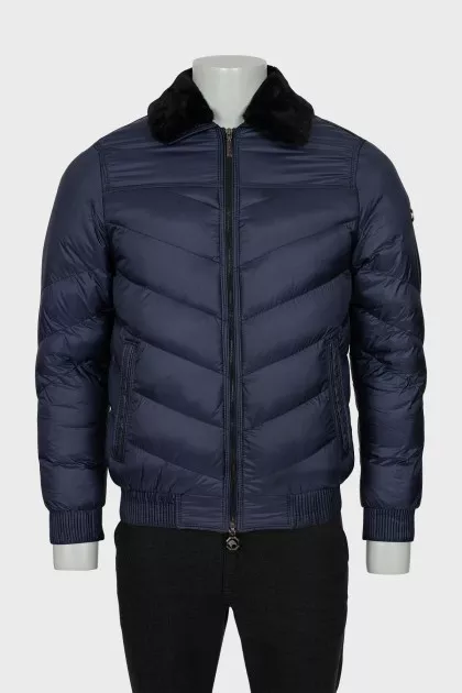 Men's jacket with detachable collar