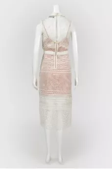 Lace dress with collar