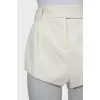 White high waist shorts with tag