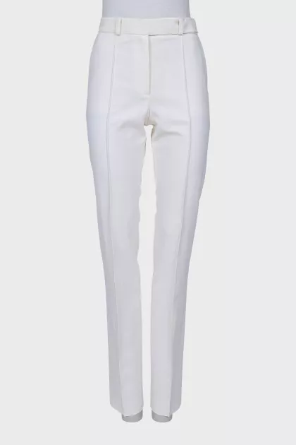 Classic white trousers with arrows