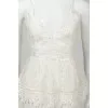 White lace dress with an open back
