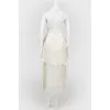 White lace dress with an open back