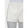 Cropped shorts in white