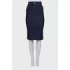 Denim pencil skirt with tag