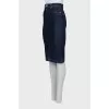 Denim pencil skirt with tag