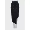 Skirt with asymmetrical hem