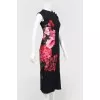 Satin dress with floral print