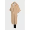 Wool fur coat with button fastening