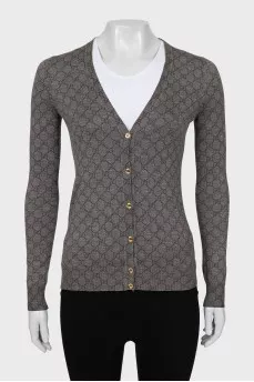 Cardigan in signature print