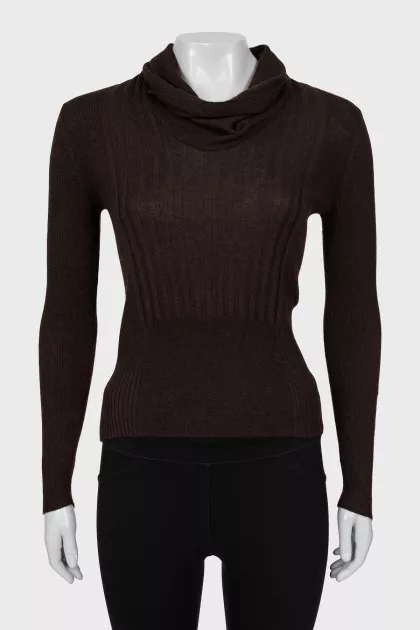 Brown ribbed golf