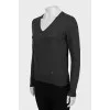Wool pullover with brand logo
