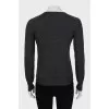 Wool pullover with brand logo