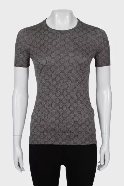 Slim fit t-shirt with signature print