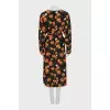 Silk dress with floral print and tag