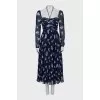 Pleated dress in floral print