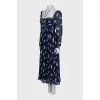 Pleated dress in floral print