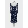 Pleated dress in floral print