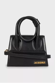 Le Chiquito Noeud black leather bag