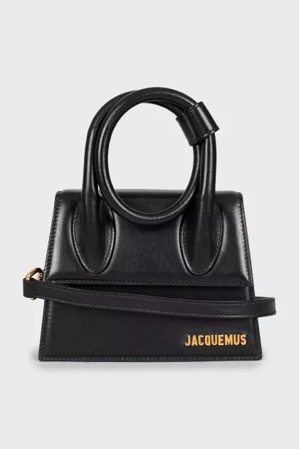 Le Chiquito Noeud black leather bag