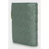 Leather wallet with weave