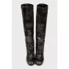 Leather boots with perforation