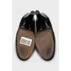 Suede shoes with leather inserts