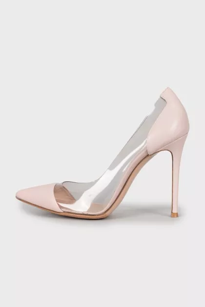 Leather shoes with silicone inserts