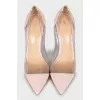 Leather shoes with silicone inserts