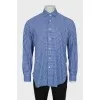 Men's blue checkered shirt