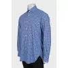 Men's blue checkered shirt