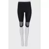 Black cycling shorts with perforation