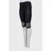 Black cycling shorts with perforation