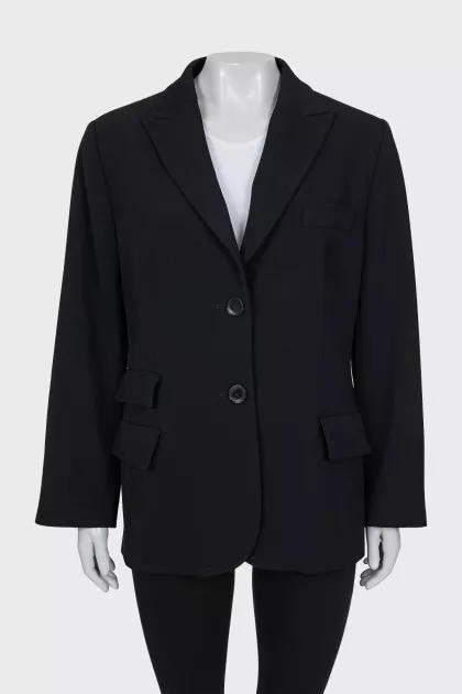 Wool jacket with pockets