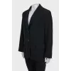 Wool jacket with pockets