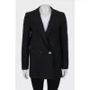 Straight cut jacket with patch pockets