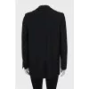 Straight cut jacket with patch pockets