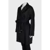Wool coat with belt
